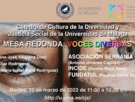 Fundatul presente en la mesa  redonda VOCES DIVERSAS de la Universidad de Málaga